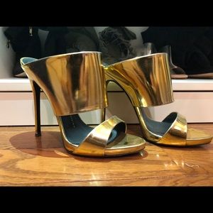 Giuseppe Zanotti Gold Stilettos
